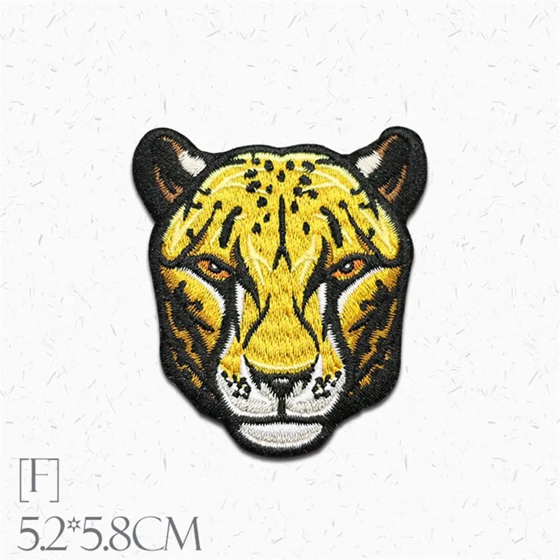 1 Piece Fierce Animal Head Cloth Lion Leopard Elephant Owl Patches Sticker For Clothes Cute DIY Accessories Iron On Patches