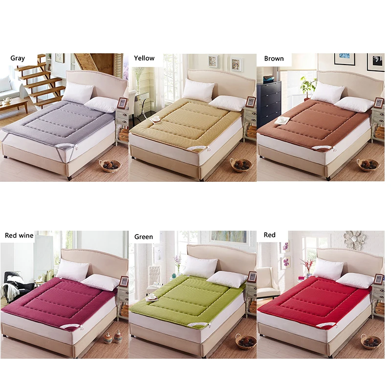 4D Breathable Tatami Thick Warm Foldable Single Or Double Student Dormitory Family Hotels Mattress  NEW Topper Quilted Bed