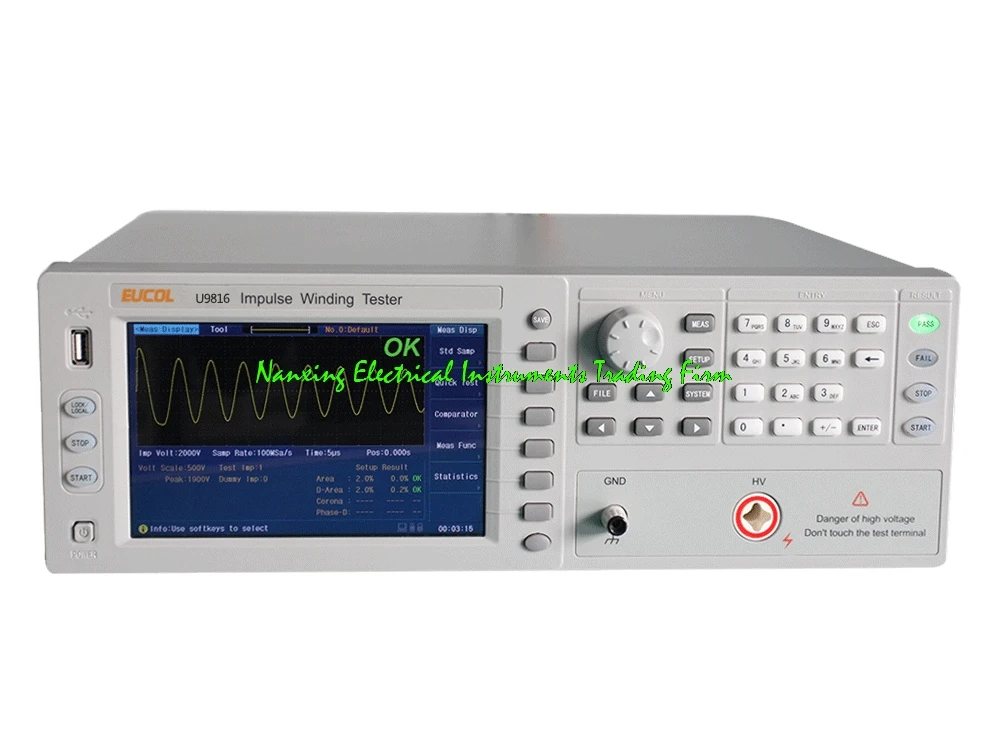 Fast arrival U9816 Impulse winding tester with 200V-6000V,10V step,OK/NG display, LED / alarm