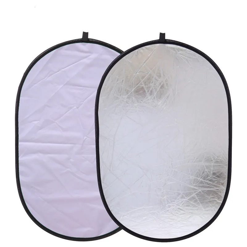 90x120CM 2 in 1 Silver&White Light foldable Video Reflector Collapsible Photo Studio Photography Reflector Photography Diffusers