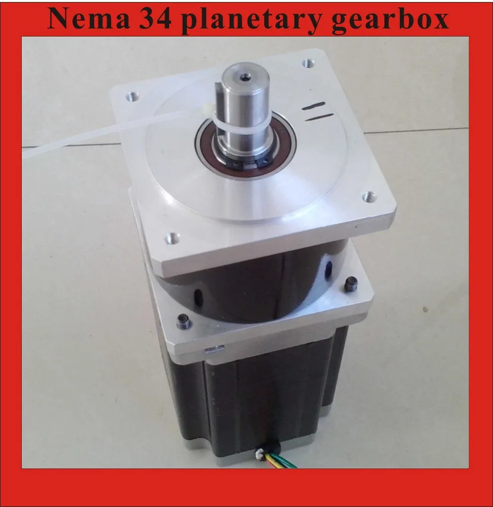 3:1 5:1 10:1 NEMA 34 Planetary Gear Stepper Motor  Body Length 118mm Rated load 50N.m