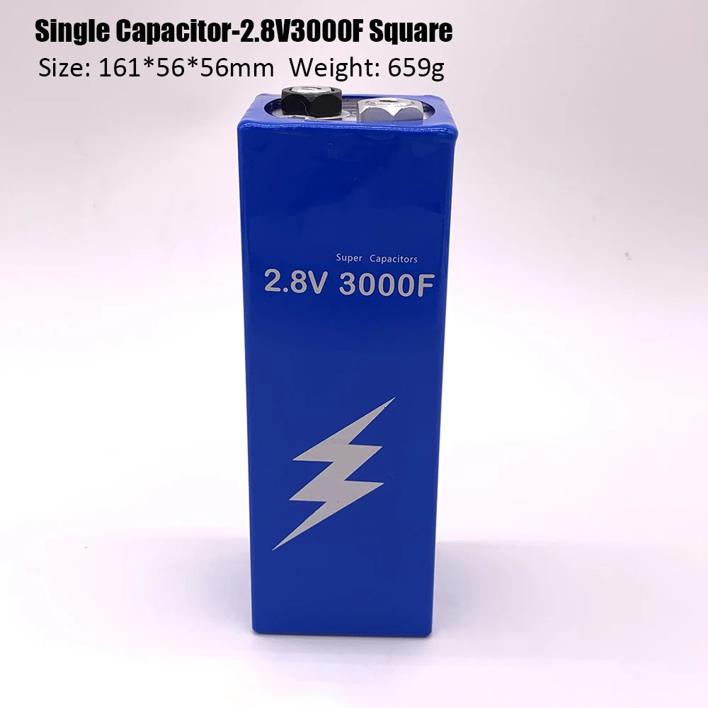 Nuova versione Super Farad condensatore 2.8V 3000F 161*56*56mm Super condensatori per alimentazione Auto per autoveicoli