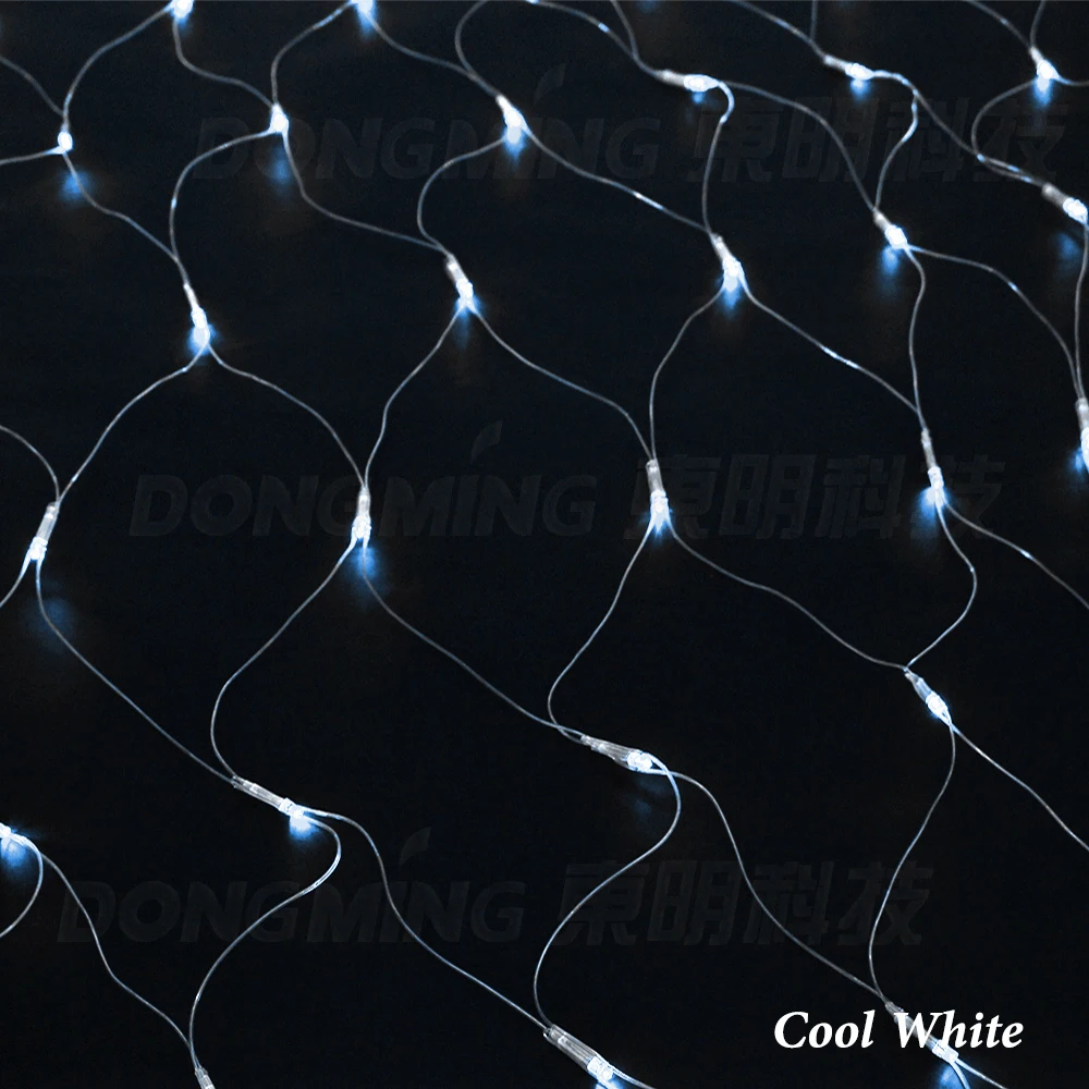 75pcs 220V LED String Lamps Multi Color Blue Purple 2*2m 210LEDs 8 Displays Waterproof Garden Christmas Decor LED Net Lights