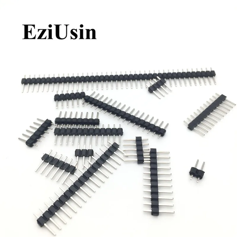 2.54mm Single Row Male 2~40P Breakaway PCB Board Pin Header Connector Strip Pinheader 2/3/4/5/6/8/10/12/15/20/40Pin For Arduino