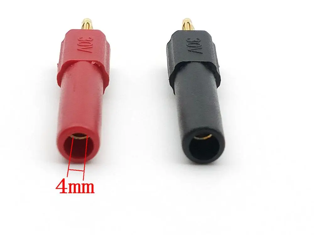 50pcs/100pcs 2MM CONNECTOR copper 4mm Banana Jack Female to 2mm Banana male Plug Probes 30V