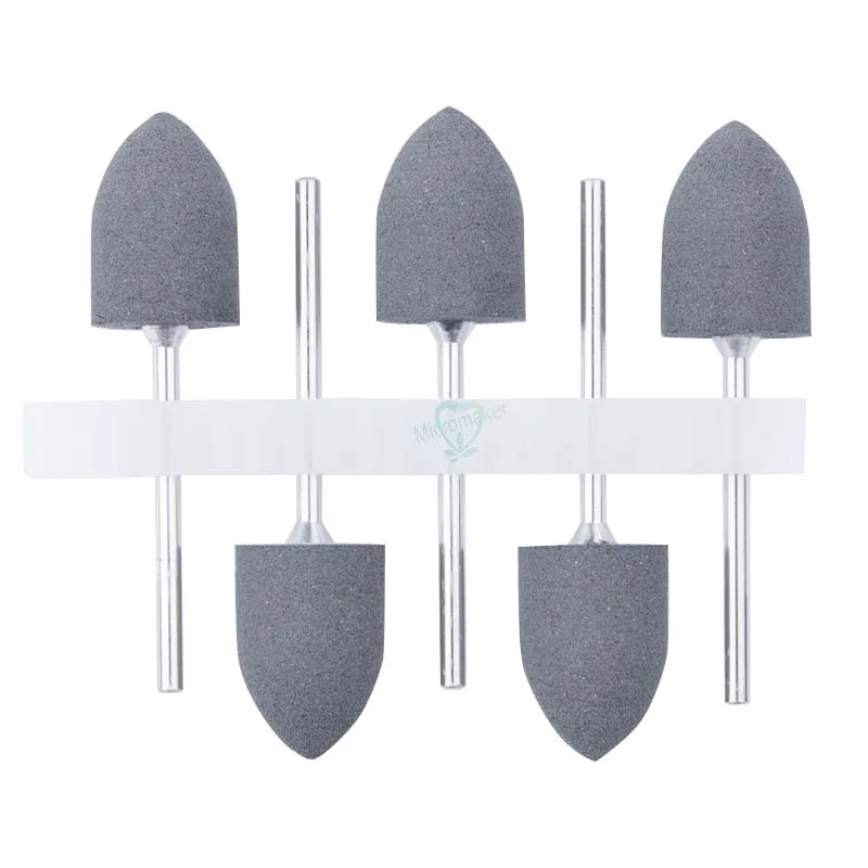 100pcs  Gray SILICONE Rubber Polishers Diamond Polishing Burs 2.35mm