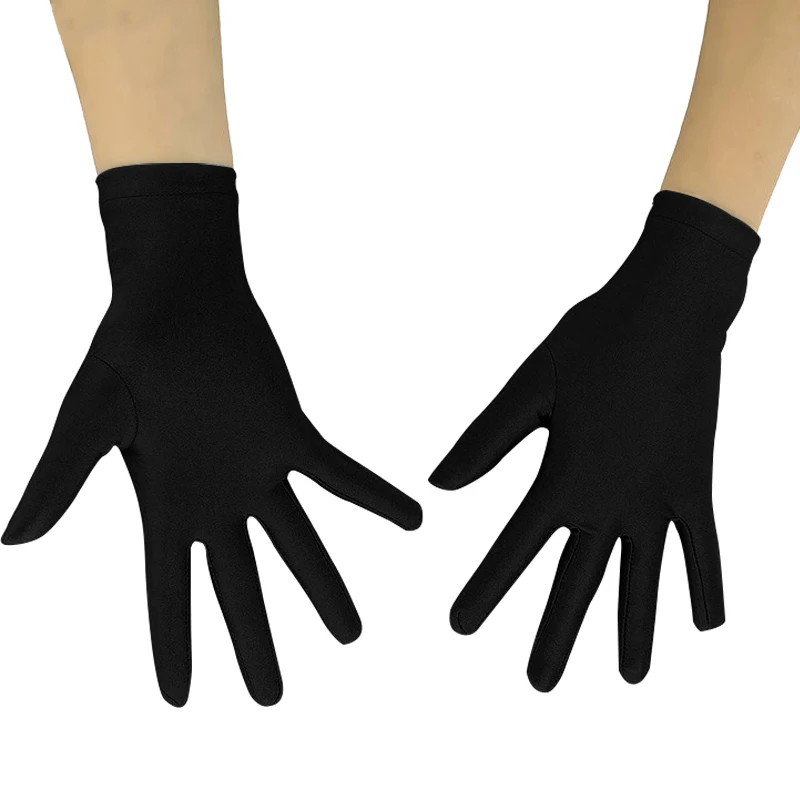 

Ensnovo Adult 10 inch Wrist Length Spandex Full Finger Stretchy Short Glove Halloween Costume Unisex Bike Motocross Gloves