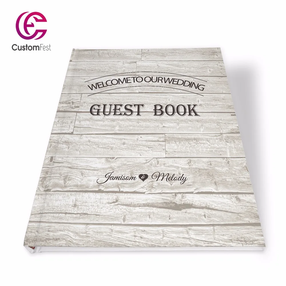 Free shipping Wedding  Rustic personalized Guestbook   GB004V