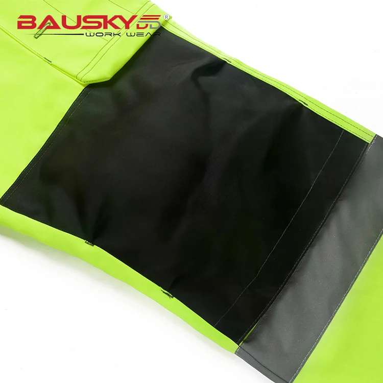 Bauskydd Hi vis tool pocket pant functional safety workwear work trousers  cargo work pant with knee pads