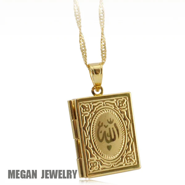 ALLAH KORAN MUSLIM BOOK fashion pendant & necklace for women & men, charm Islam Gift & Jewelry