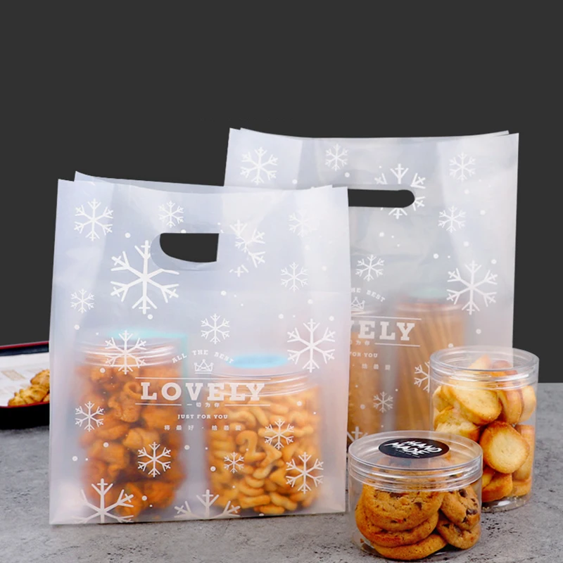 

Dessert Bags Reticule Disposable Hand Bag Portable Sacks Transparent Food Containers Packaging Restaurant Kitchen Utensils 50pcs