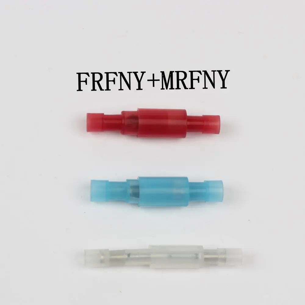 FRFNY MRFNY 100PCS Bullet Shaped NYLON brass Female Male Insulating Joint Wire Connector Electrical Crimp Terminal FRFNY+MRFNY