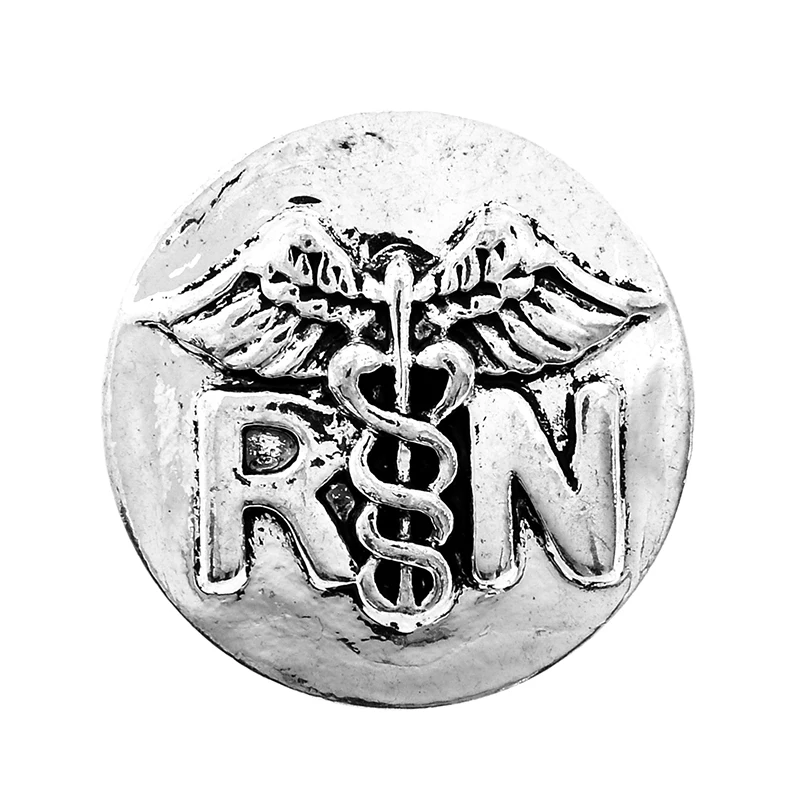 Fashion beauty R&N Medical sign 18MM snap buttons fit snap bracelet snap jewelry wholesale KZ3037