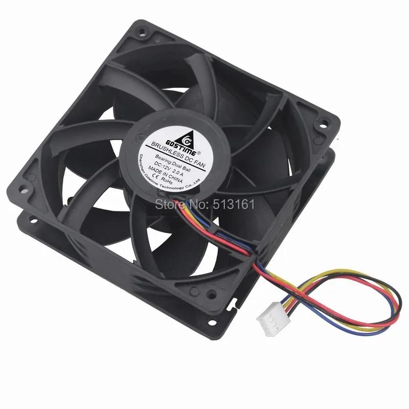 Gdstime Computer Fan 12cm 120mm 12038 DC Fan with FG PWM 2.0A 5300RPM High speed Cooling Cooler Fan