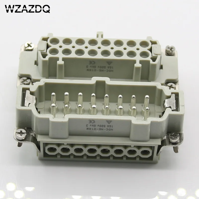 4/6/10/16/24 core heavy-duty connector HDC-HE male connector and female connector 16A500v aviation plug core