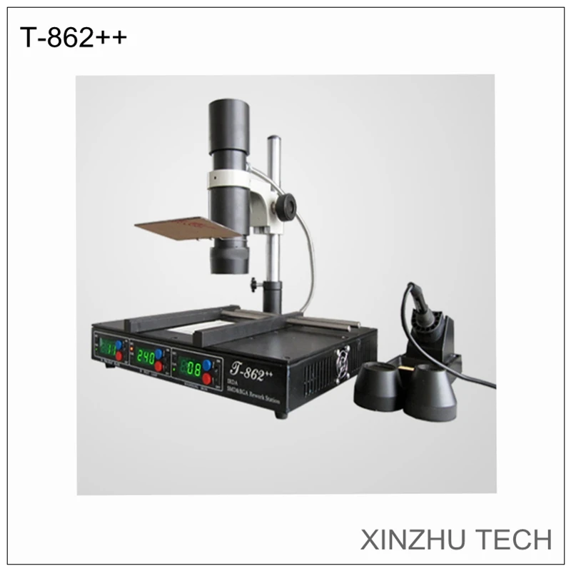 PUHUI T-862++ IR Rework Station IRDA Infrared Soldering BGA SMD Rework Infrared Soldering Station T-862++ Welder Repair Machine