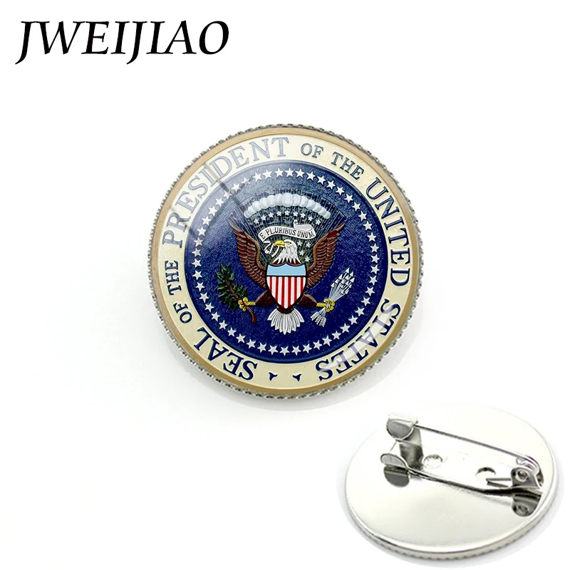 JWEIJIAO Trendy Tier Foto Military Brosche Dichtung Der Präsident Von UNS Air Force Insignia Männer Und Frauen Schmuck MI041