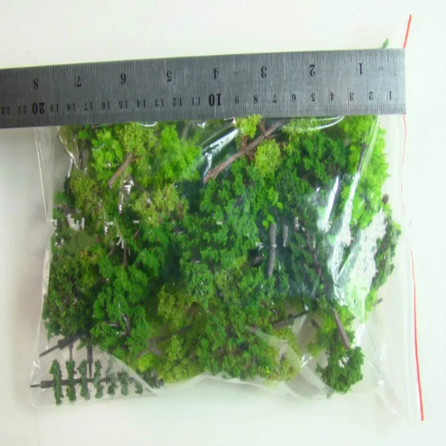 30Pcs/Lot Model Green Trees Mixed Wire And Plastic Model Landscape Train Layout Garden Scenery Miniature