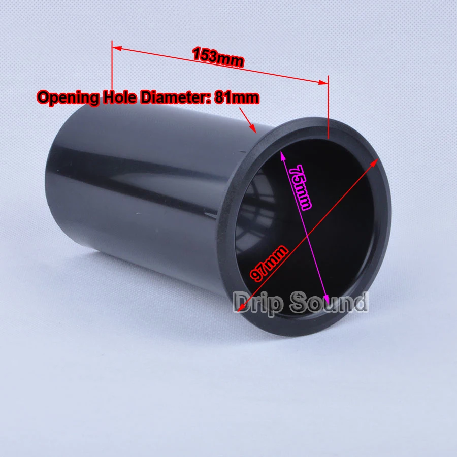 1 قطعة 81x153 مللي متر المتكلم ميناء أنبوب باس مضخم الصوت ستيريو الصوت منعكس أنبوب مكبر الصوت تنفيس # أسود