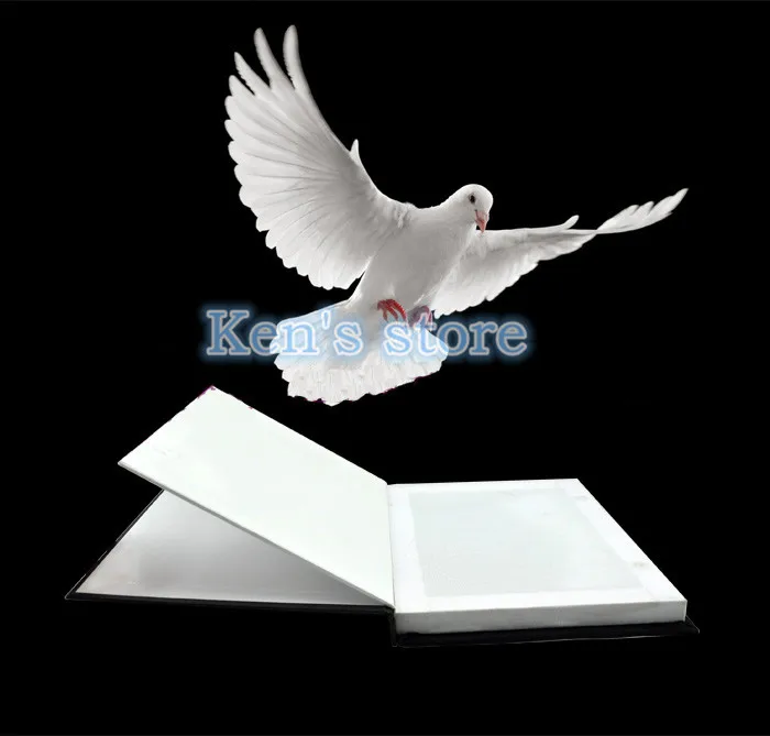 Free Shipping Metamopho Dove/Flower From Book Close Up Stage Magic Tricks for Professional Magician magia Toys Kid Best Gift