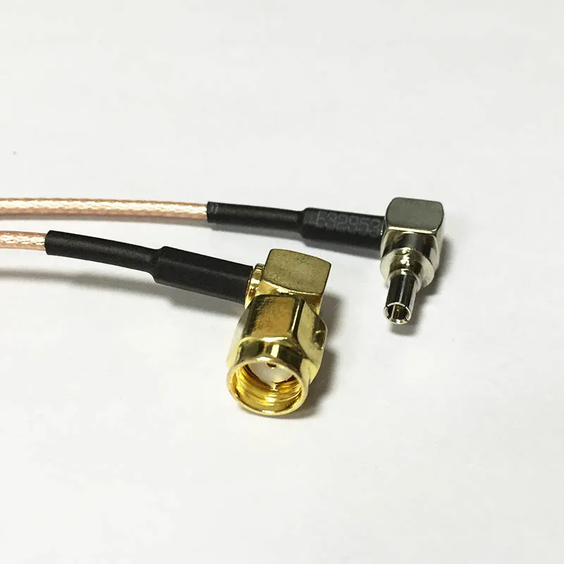 3G antenna adapter CRC9 right angle switch RP SMA male plug RA coax cable RG178 15cm wholesale