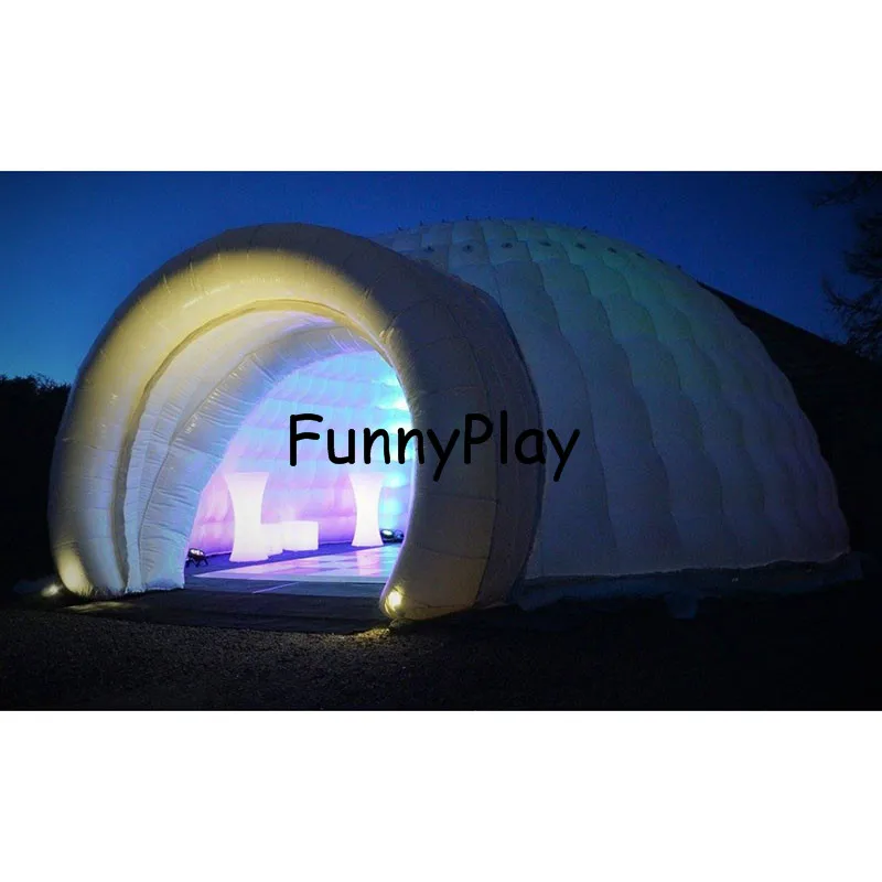 inflatable igloo air dome tent event buildings for party,inflatable snow igloo tent with led lighting,inflatable promotion tent