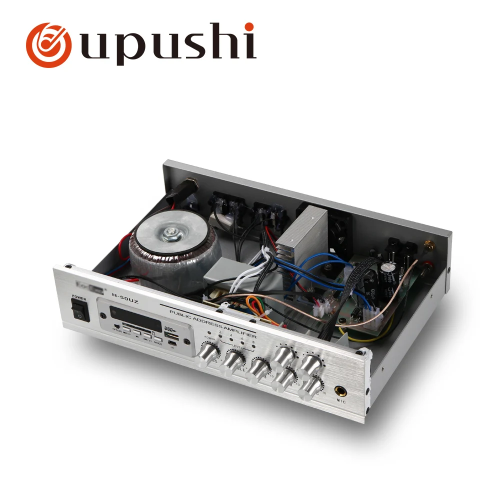 Oupushi pa sistema 50w stereo di casa amplificatore bluetooth mini aduio amplificatore piccolo amplificatore di potenza con USB, scheda SD, FM