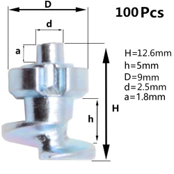 100pcs/lot Universal Screw Car Tires Studs Spikes Wheel Car 9 mm X 12.6 mm Snow Chains For Vehicle Truck Motorcycle Tires Winter