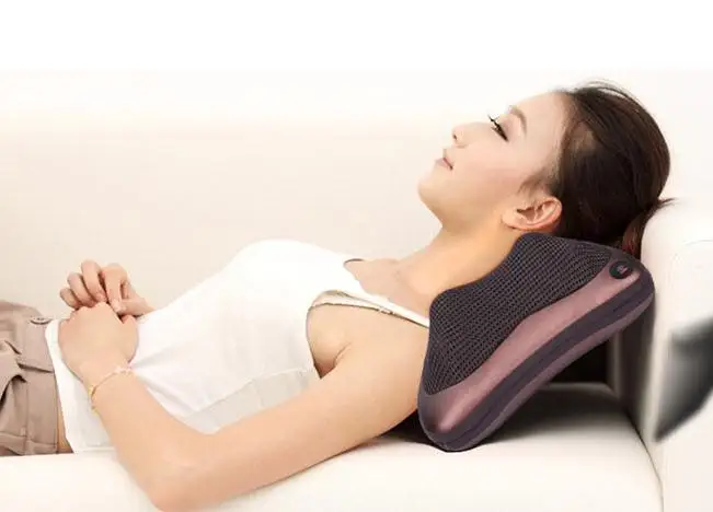 Double Massage Device Neck Massage Pillow Massage Car Massage Cushion Headrest With EU/AU/US Plug