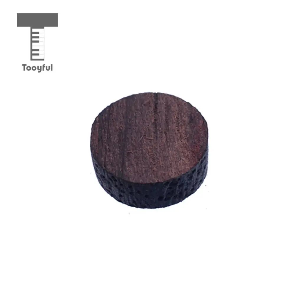 Tooyful 20 Pieces Rosewood Round Shape Electric Guitar Fingerboard Fretboard Dots Marker Inlay Material 6 x 2mm