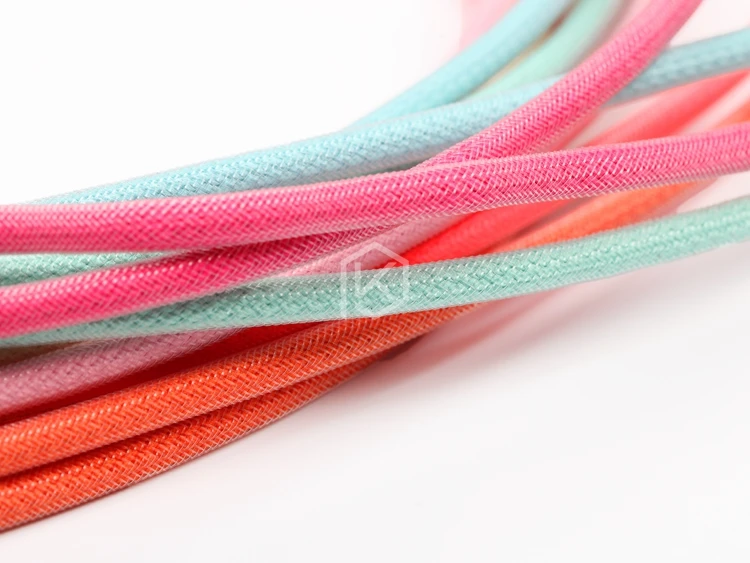 Colored sleeved Nylon USB Cable mini USB port Gold-plated connectors 1.2m length 6 colors blue pink purple orange beige cyan