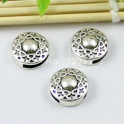 50pcs/lot Tibetan Silver Slider Hat,for Bracelet Necklace Cord Beads watch Chain Beads DIY Accessory 14mm fit:10x2mm K01099