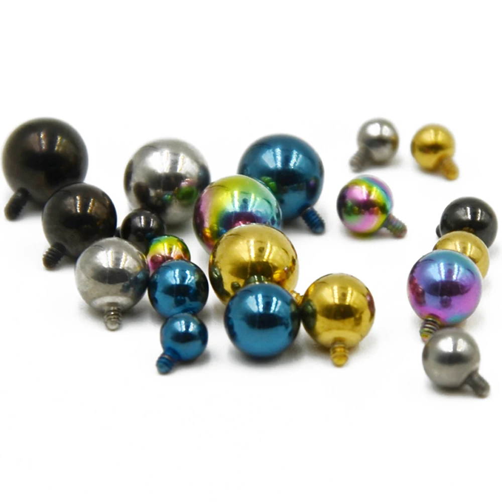 1pcs Surgical Steel Micro Dermal Piercing Ball Micro Dermal Anchor Crystal Top Dermal Piercings Surface Body Stud Piercing 14G