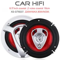 2pcs 220W 6.5 Inch Car HiFi Coaxial Speaker Vehicle Door Auto Audio Music Stereo Full Range Frequency Speakers for Cars