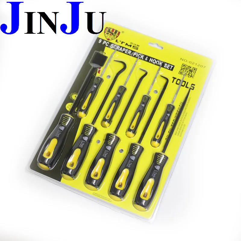 Pragmatic  9Pcs one set Scraper Pick Hook Choose Snoring Oil Seal Shake Handshandle Screwdriver