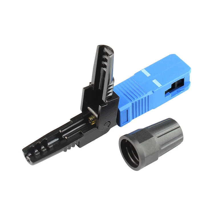 Free shipping 100 pcs/lot FTTH SC/UPC SM Fiber Optic Field Assembly Fast Connector Quick Connector