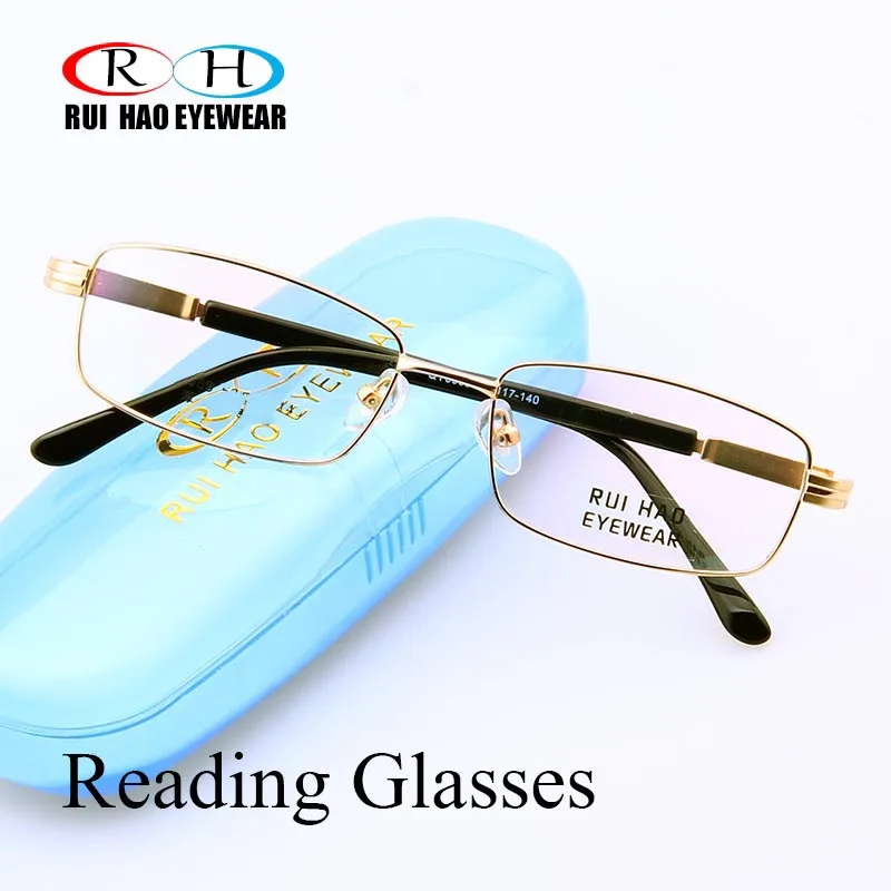 Hight Clear Presbyopic Eyeglasses Rui Hao Eyewear Reaing Glasses Optical Alloy Spectacles Frame With HMC Coating Resin Lenses