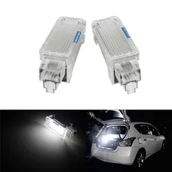 ANGRONG-luz LED para maletero de coche, lámpara de lectura para puerta de Audi A3, A4, S4, A5, A6, Q5, Q7, 18 SMD, 2 unidades