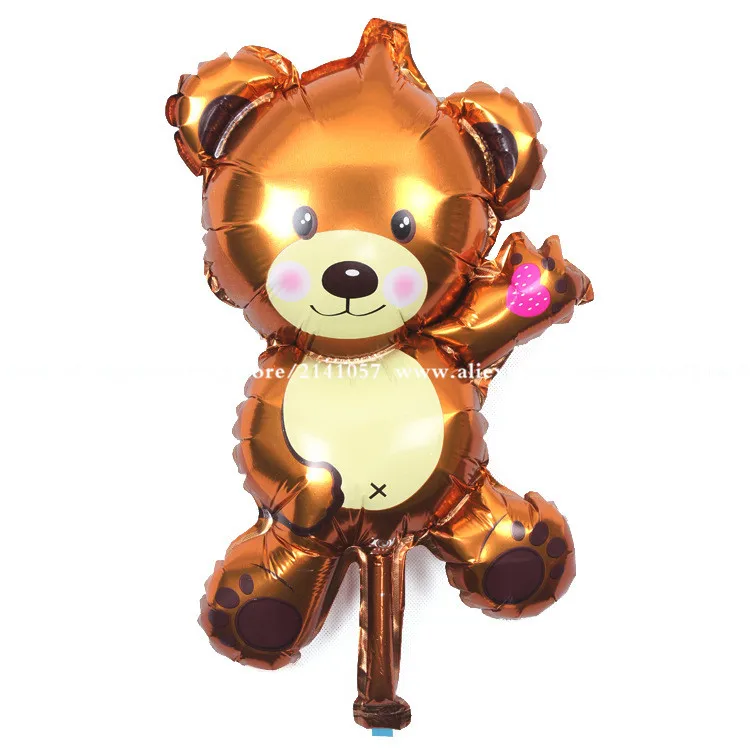 3pcs/lot Cute Boy&Girl Birhtday Party Balloons Mini Teddy Bear Children\'s Toys Decoration Foil Balloons  Cartoon Helium Balloon