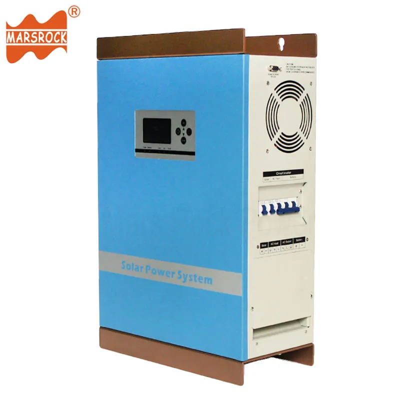 Wall-Mounted 2000W 48V to 110V 220V Hybrid Controller Inverter Off Grid Solar Power Charger Pure Sine Wave with LCD Display CPU