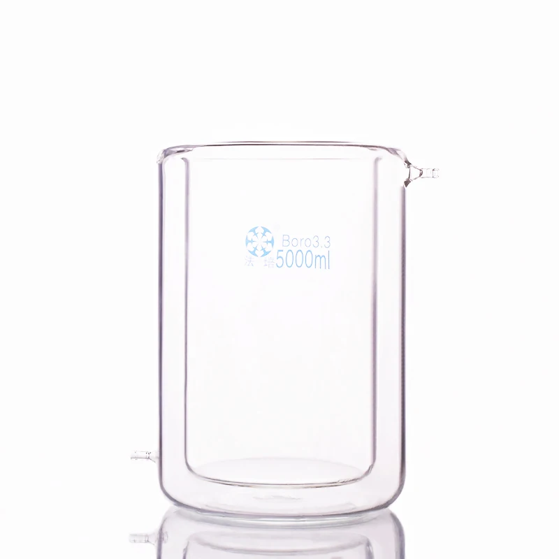 

Double-deck beaker,Capacity 5000ml,Double-layer cold trap,Photocatalytic reaction bottle