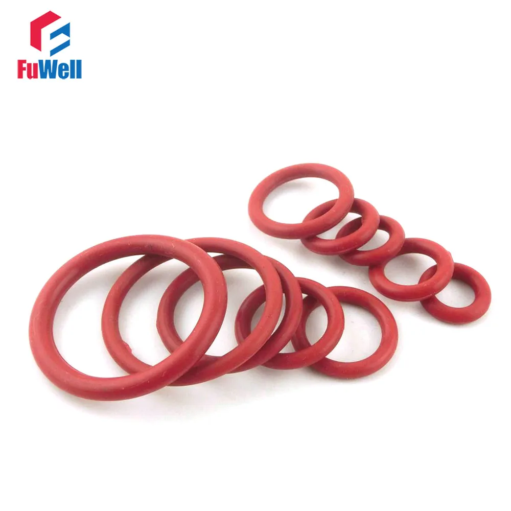 10pcs Red Silicon Rubber 3mm Thickness O Ring 155/160/165/170/175/180/185/190/195/200mm OD O-Ring Sealing Gasket Washer