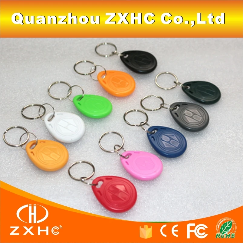 (100PCS/LOT) EM4305 125khz Programmable RFID Smart Tags Rewritable Keys Number2 Keyfobs