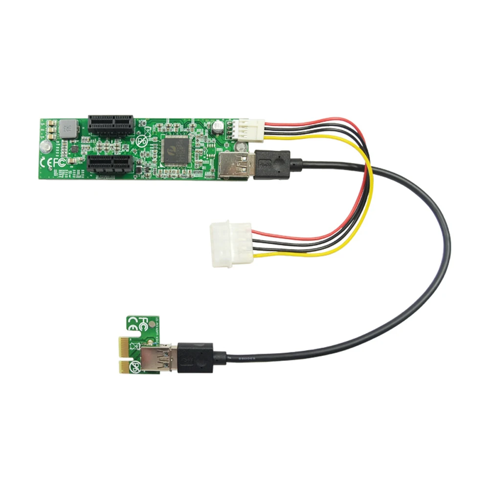 IOCREST PCI-Express 1X To 2 Ports PCI-e 1X Multiplier Card