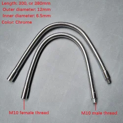 Dia 12mm Led Gooseneck Led Flexible Holder Lamp M10+M10 Male and Female Universal Hose Metal Soft Pipe Tube DIY Accessories