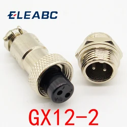 1pcs GX12 2 Pin Male & Female 12mm Wire Panel Connector Aviation Plug L88 GX12 Circular Connector Socket Plug