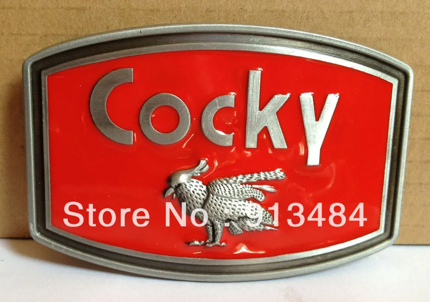 

Cocky belt buckle with pewter finish JF-001 suitable for 4cm wideth belt with continous stock