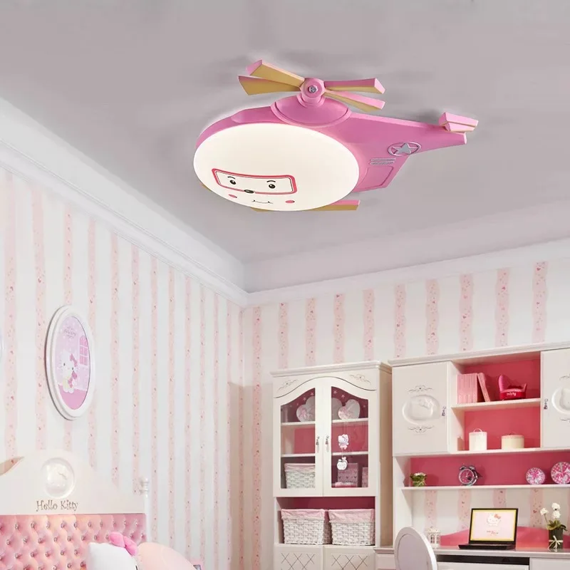 HAWBERRY LED white light neutral warm white light aircraft children bedroom room creative helicopter cartoon simple ceiling lamp