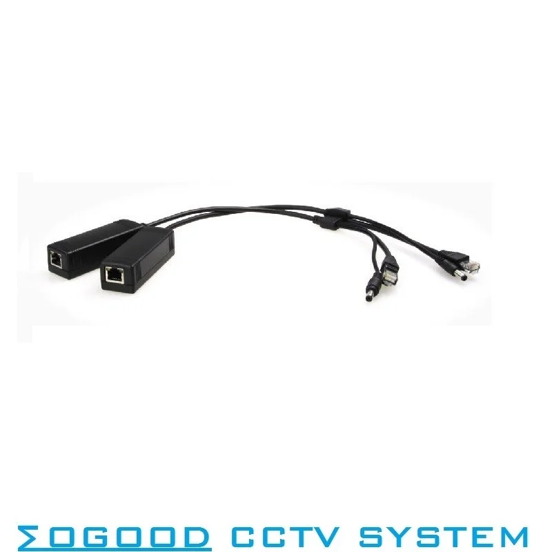 PoE Spliter Line For Hikvision Dahua PTZ IP Camera into PoE Camera, 802.3 at Standard DC12V 25.5W Output,10/100Mbps