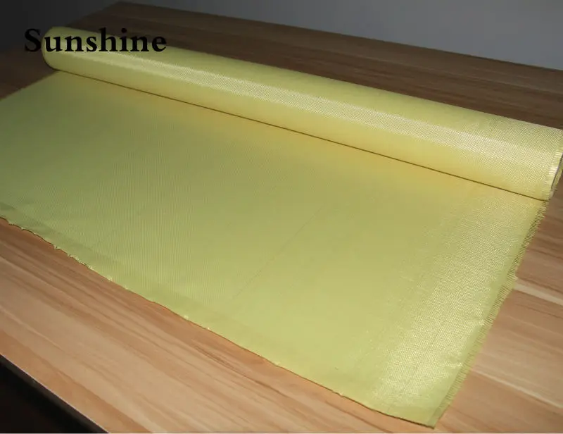 Aramid Fiber Cloth Plain Weave Fabric 240gsm 0.24 Thickness Yellow Cloth  High Strength